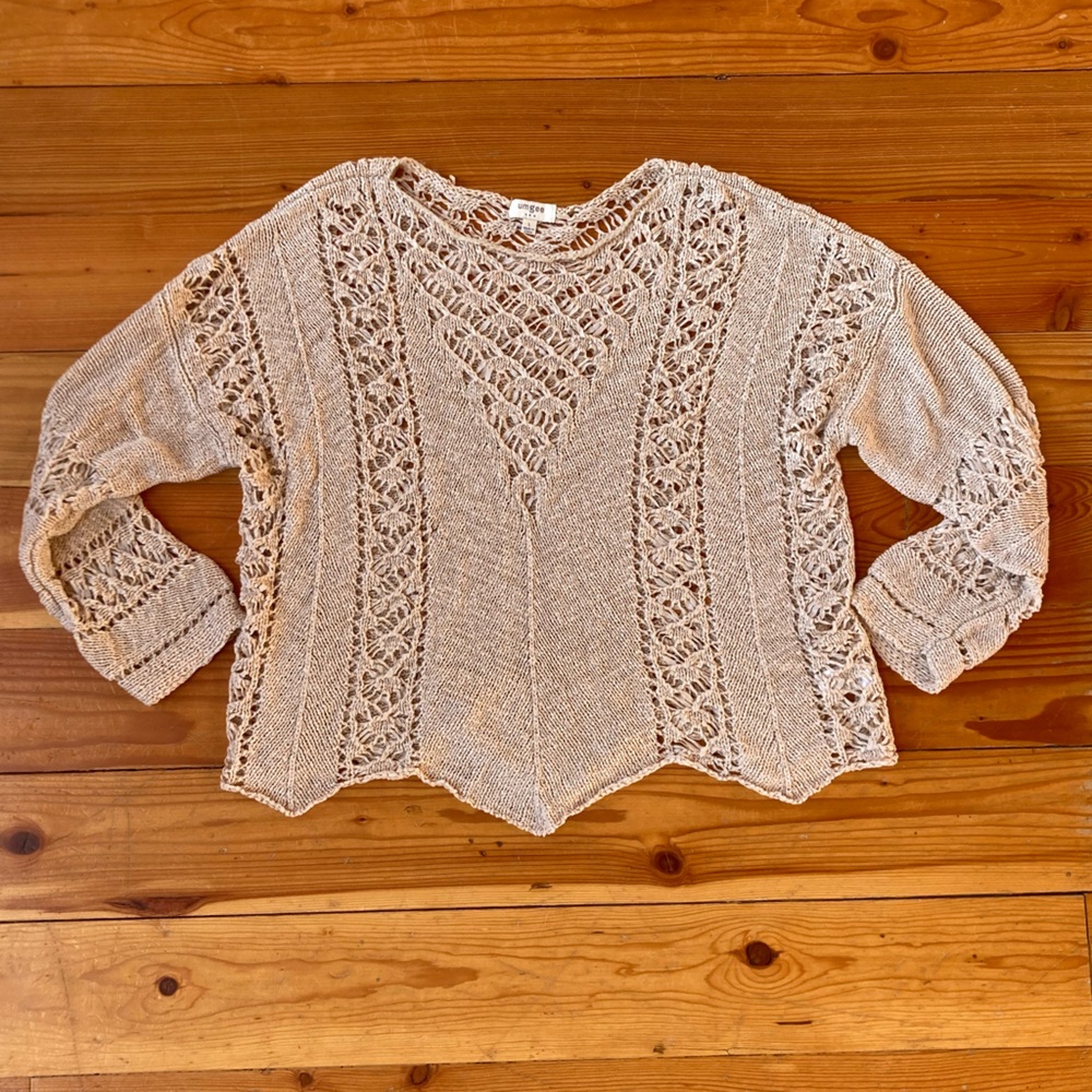 Umgee Beige Knit Sweater
